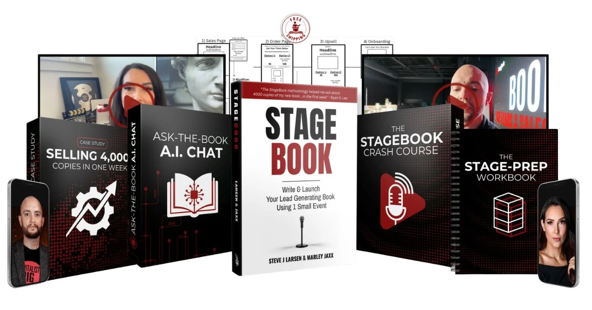 The StageBook book with the free audiobook and bonus course